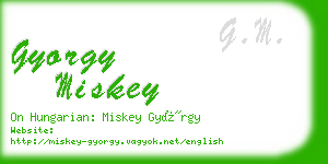 gyorgy miskey business card